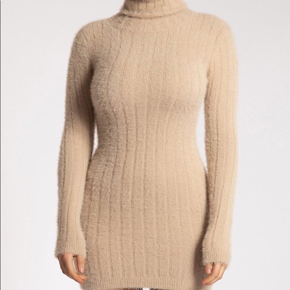 NWT MESHKI Ella rolled neck long sleeve mini dress - Picture 2 of 9